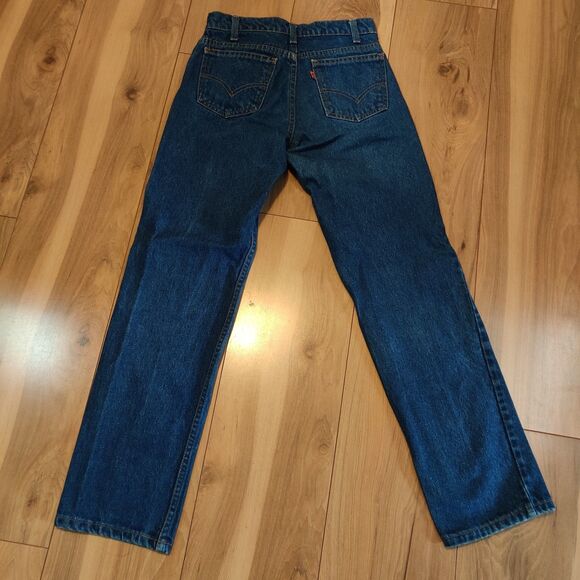 Vintage 80s Levi’s 505 Denim Jeans Mens 27x29 Orange Tab USA Made Dark Wash Rare - Picture 2 of 15